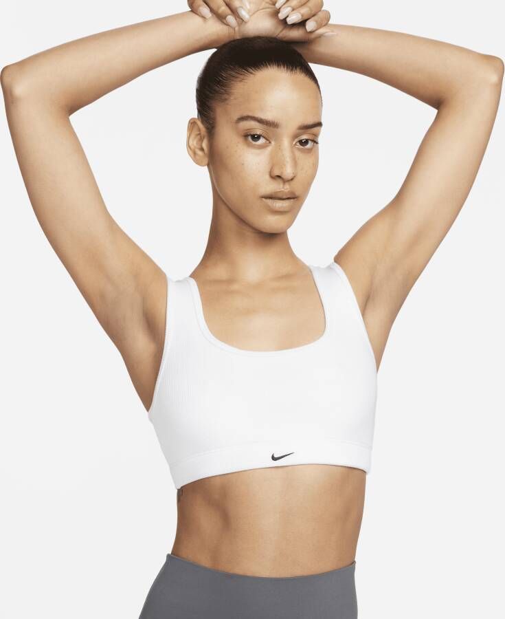 Nike Alate All U licht gevoerde sport-bh met lichte ondersteuning en ribbels Wit