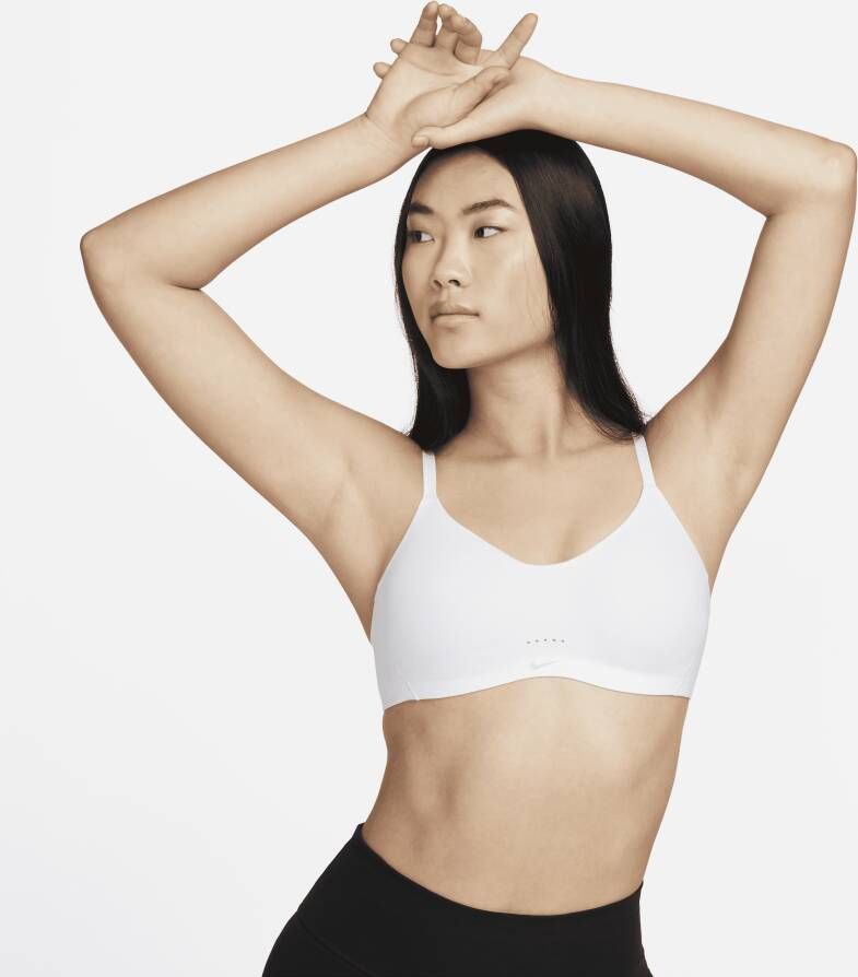 Nike Alate Minimalist Padded sport-bh met lichte ondersteuning Wit
