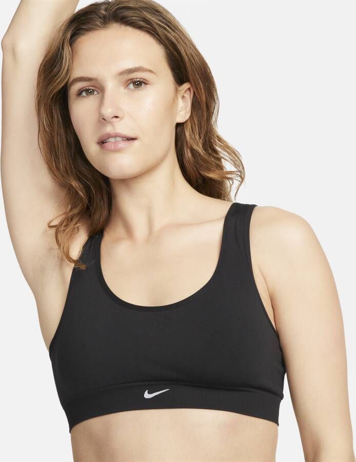 Nike Alate Seamless non-padded sport-bh met lichte ondersteuning Zwart