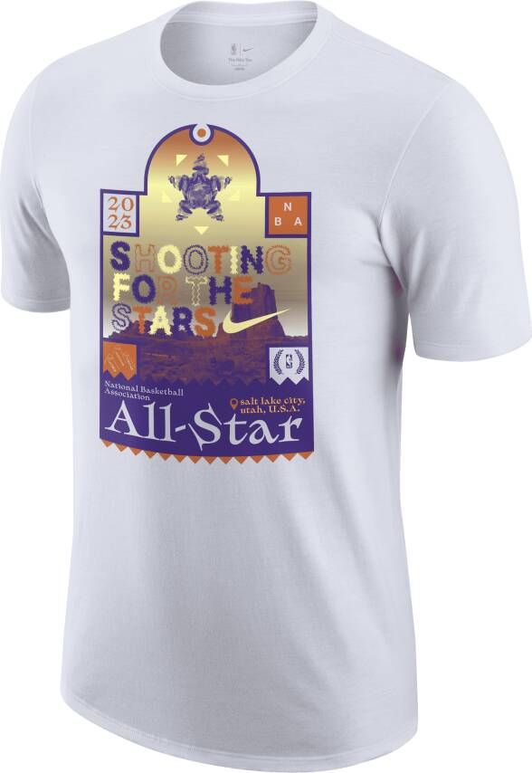 Nike All-Star Courtside Max90 NBA T-shirt voor heren Wit