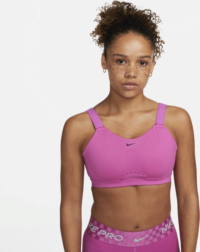 Nike Alpha Padded verstelbare sport-bh complete ondersteuning Roze
