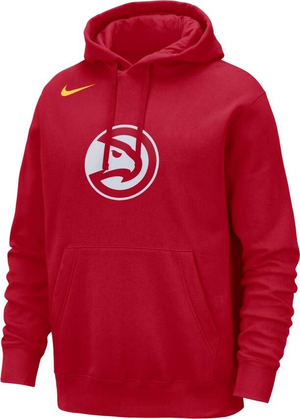 Nike Atlanta Hawks Club NBA-hoodie voor heren Rood