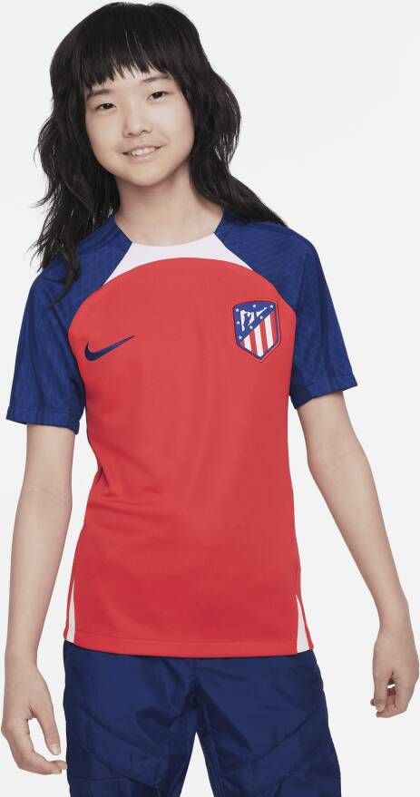 Nike Atlético de Madrid Strike Dri-FIT knit voetbaltop voor kids Rood