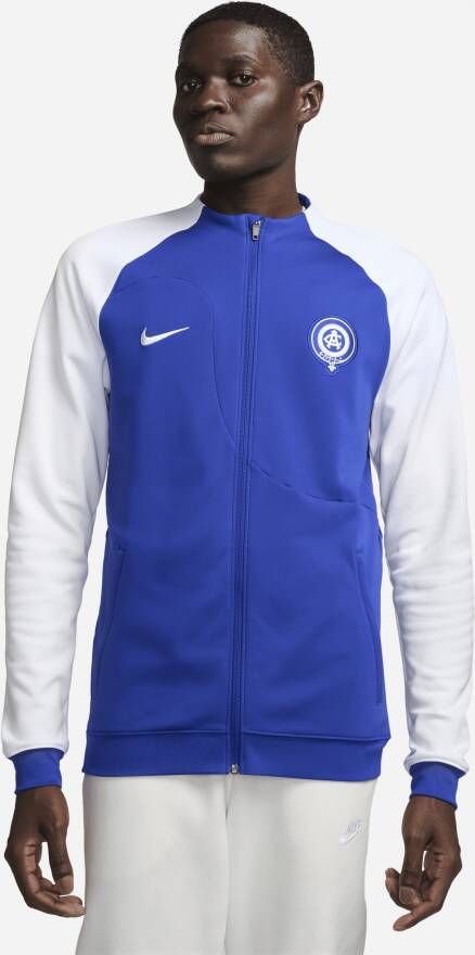 Nike Atlético Madrid Academy Pro knit voetbaljack met rits over de hele lengte voor heren Blauw