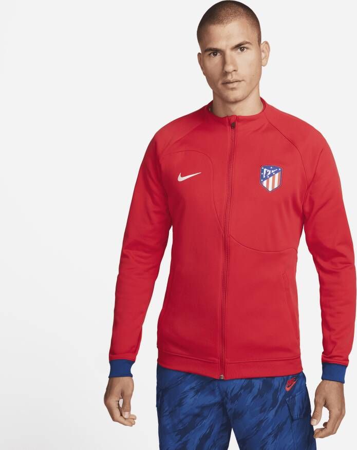 Nike Atlético Madrid Academy Pro Knit voetbaljack met rits over de hele lengte voor heren Rood