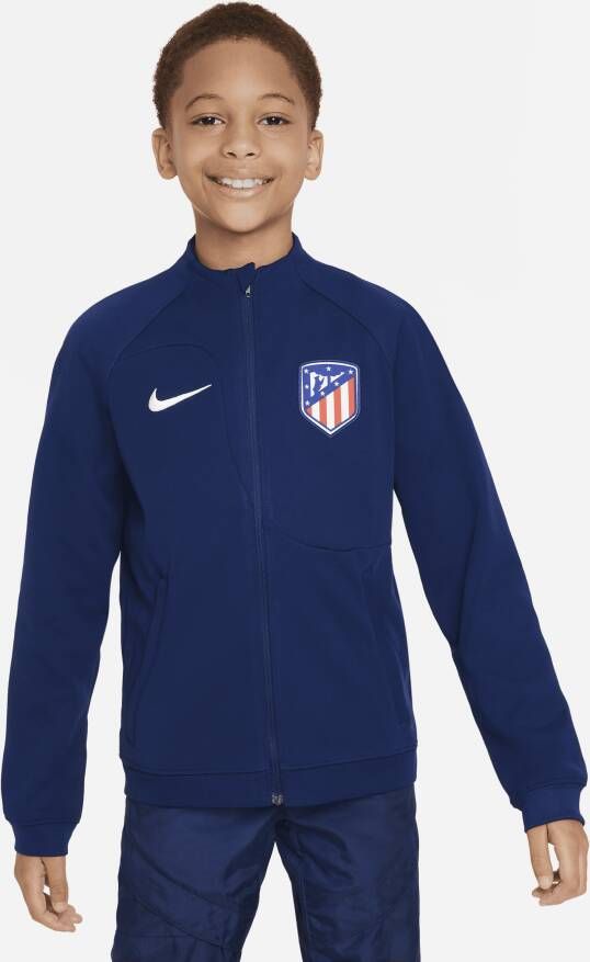 Nike Atlético Madrid Academy Pro Knit voetbaljack voor kids Blauw
