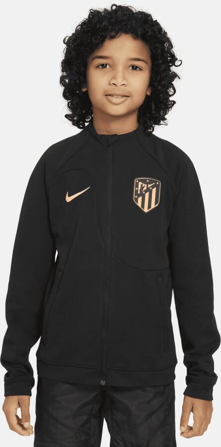 Nike Atlético Madrid Academy Pro Knit voetbaljack voor kids Zwart
