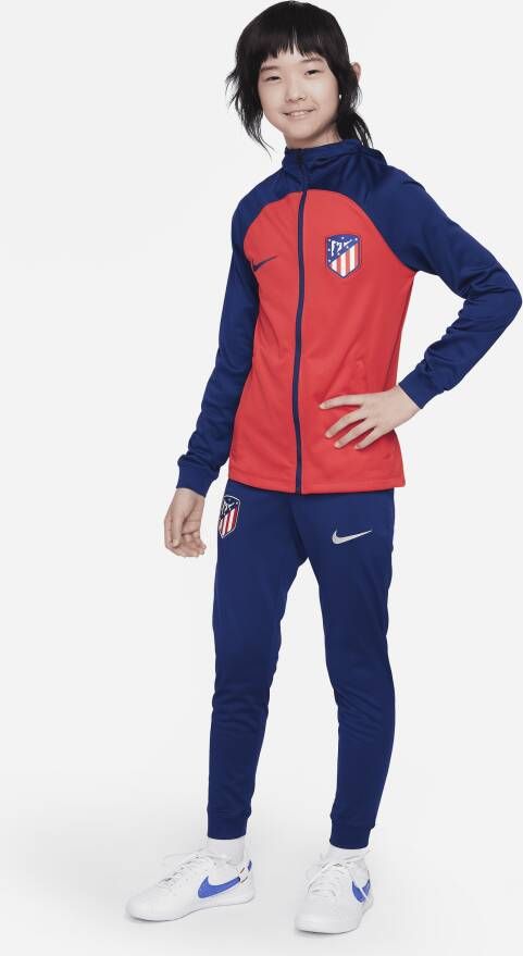Nike Atlético Madrid Strike Dri-FIT voetbaltrainingspak met capuchon voor kids Rood
