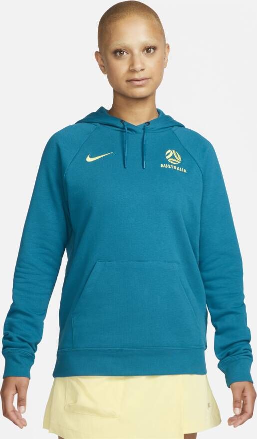Nike Australië Essential fleecehoodie voor dames Blauw