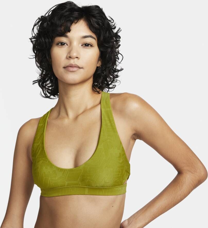 Nike bikinitop met uitsneden Groen