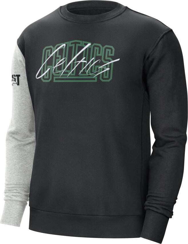 Nike Boston Celtics Courtside NBA-sweatshirt van fleece voor heren Zwart