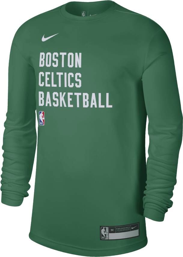 Nike Boston Celtics Practice Dri-FIT NBA herenshirt met lange mouwen Groen