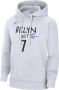 Nike Brooklyn Nets City Edition NBA-fleecehoodie voor heren Wit - Thumbnail 1