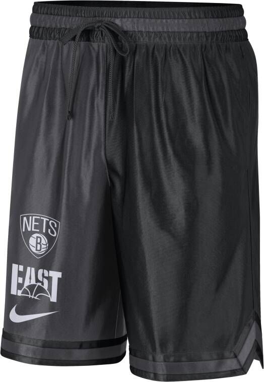 Nike Brooklyn Nets Courtside Dri-FIT NBA-herenshorts met graphics Zwart