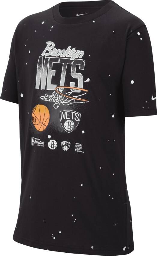Nike Brooklyn Nets Courtside NBA-shirt voor kids Zwart