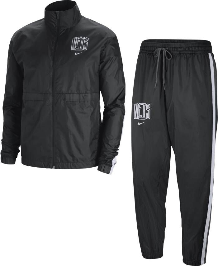 Nike Brooklyn Nets Courtside NBA-trainingspak voor heren Zwart