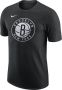 Nike Brooklyn Nets Essential NBA-herenshirt Zwart - Thumbnail 1