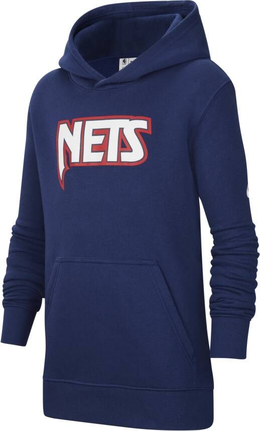 Nike Brooklyn Nets Essential NBA-hoodie van fleece voor kids Blauw