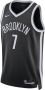 Nike Brooklyn Nets Icon Edition 2022 23 Dri-FIT Swingman NBA-jersey voor heren Zwart - Thumbnail 1