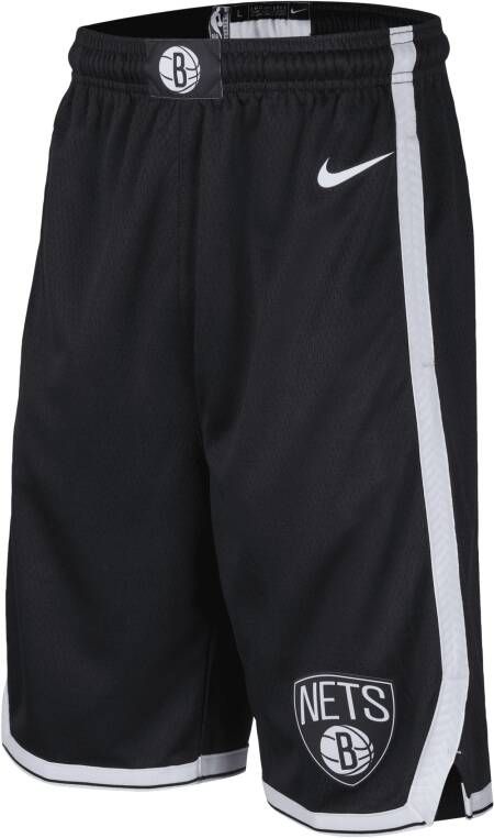 Nike Brooklyn Nets Icon Edition Swing NBA-kindershorts Zwart