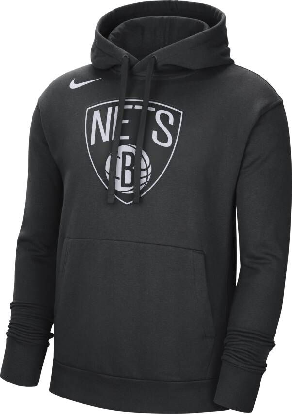 Nike Brooklyn Nets NBA-fleecehoodie voor heren Zwart