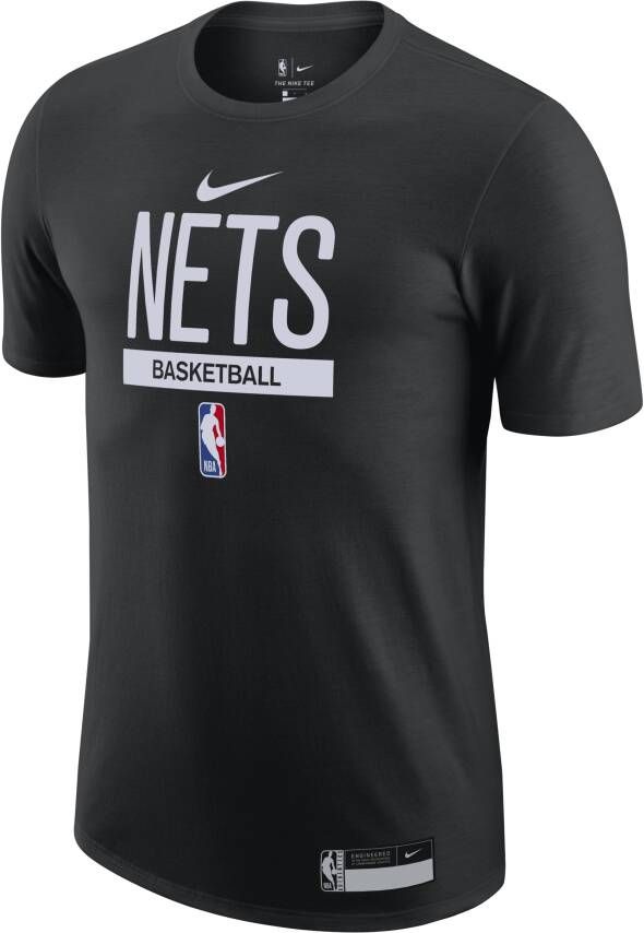 Nike Brooklyn Nets NBA-trainingsshirt met Dri-FIT voor heren Zwart