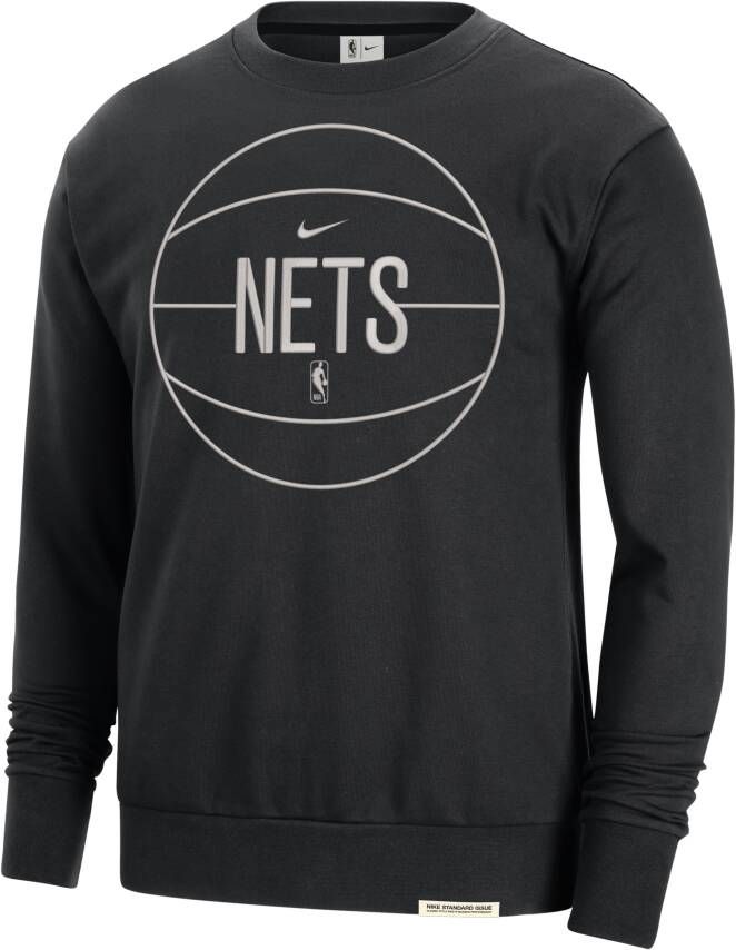 Nike Brooklyn Nets Standard Issue Dri-FIT NBA-sweatshirt voor heren Zwart