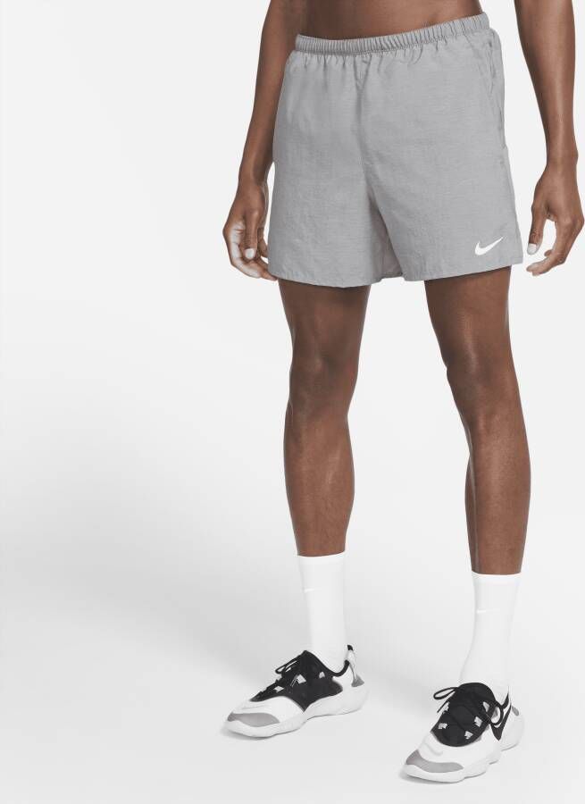 Nike Challenger Hardloopshorts met binnenbroek voor heren (13 cm) Grijs