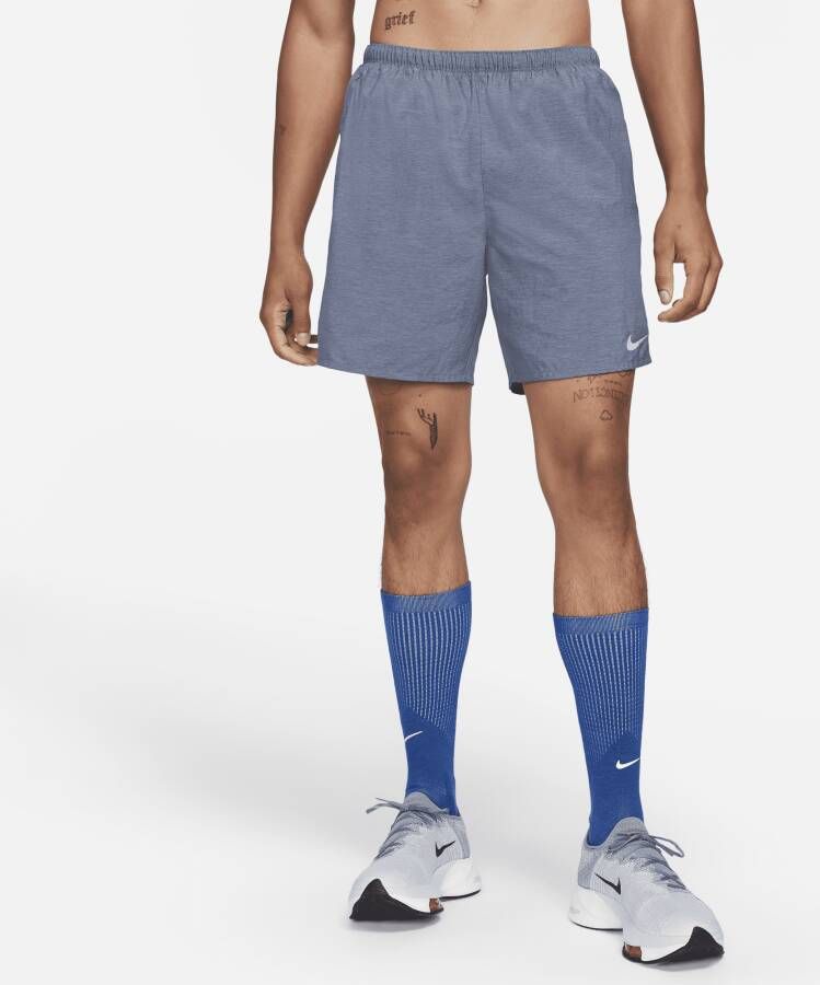 Nike Challenger Hardloopshorts met binnenbroek voor heren (18 cm) Blauw
