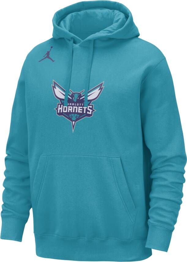 Nike Charlotte Hornets Club NBA-hoodie voor heren Blauw
