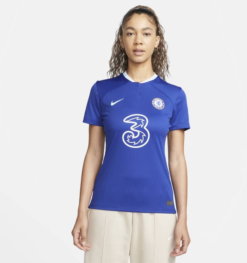 Nike Chelsea FC 2022 23 Stadium Thuis voetbalshirt met Dri-FIT voor dames Blauw