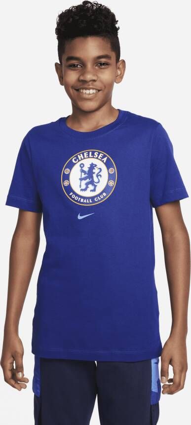 Nike Chelsea FC Crest Voetbalshirt voor kids Blauw