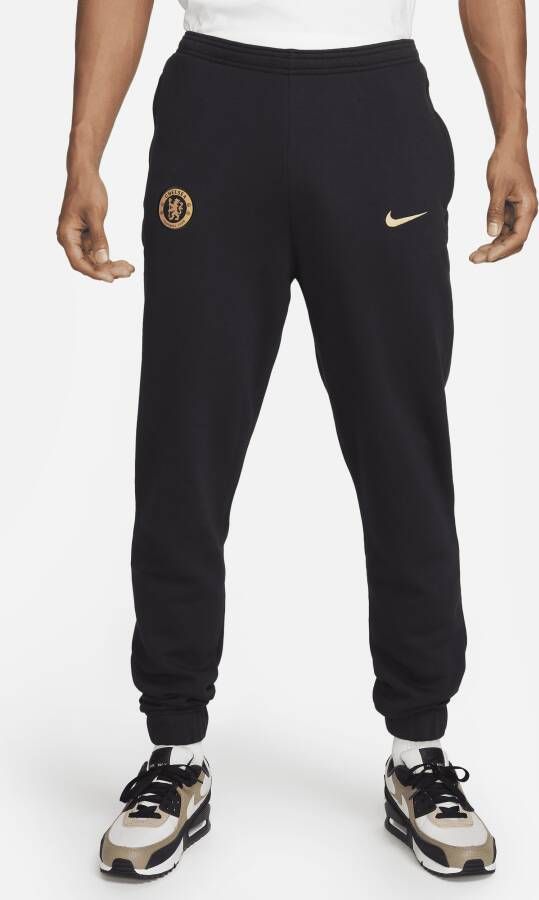 Nike Chelsea FC voetbalbroek van fleece voor heren Blauw