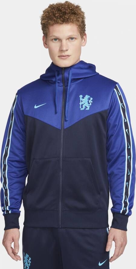 Nike Chelsea FC Repeat Hoodie met rits voor heren Blauw