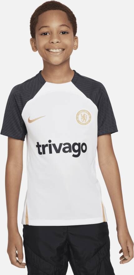 Nike Chelsea FC Strike Dri-FIT knit voetbaltop voor kids Wit