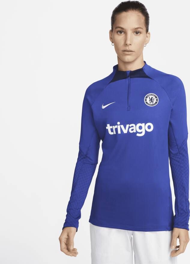 Nike Chelsea FC Strike Dri-FIT voetbaltrainingstop voor dames Blauw