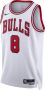 Nike Chicago Bulls Association Edition 2022 23 Dri-FIT Swingman NBA-jersey voor heren Wit - Thumbnail 1