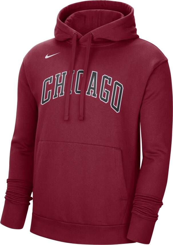 Nike Chicago Bulls City Edition NBA-fleecehoodie voor heren Rood