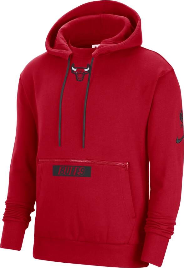 Nike Chicago Bulls Courtside NBA-fleecehoodie voor heren Rood