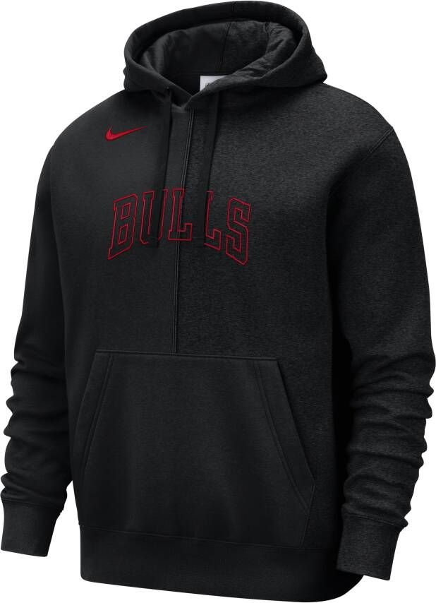 Nike Chicago Bulls Courtside NBA-fleecehoodie voor heren Zwart