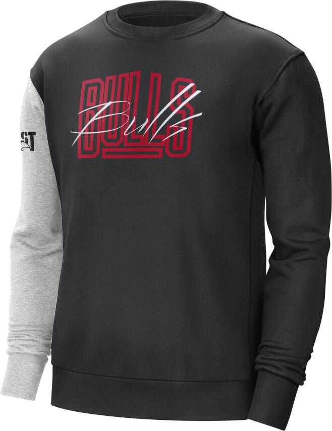 Nike Chicago Bulls Courtside NBA-sweatshirts van fleece voor heren Zwart