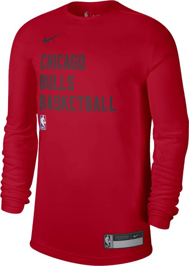 Nike Chicago Bulls Practice Dri-FIT NBA herenshirt met lange mouwen Rood