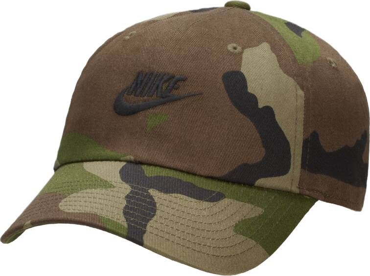 Nike Club Cap ongestructureerde pet met camouflageprint Groen