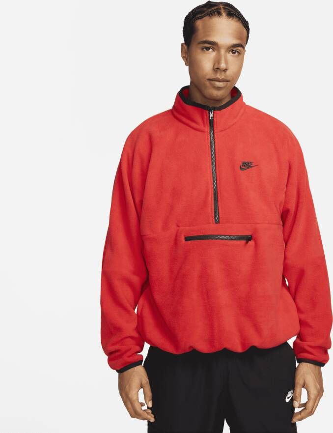 Nike Club Fleece+ Fleecetop met halflange rits voor heren Rood