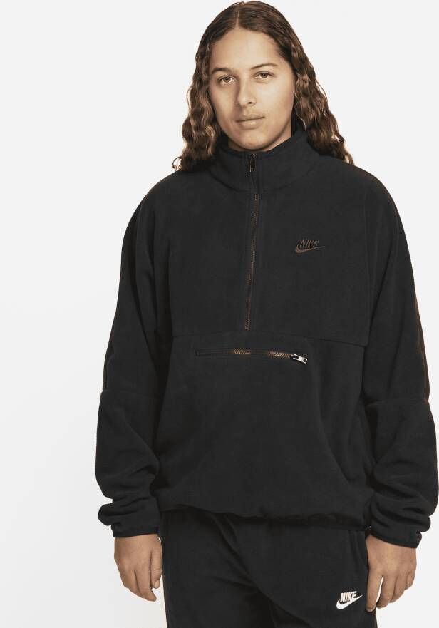 Nike Club Fleece+ Fleecetop met halflange rits voor heren Zwart