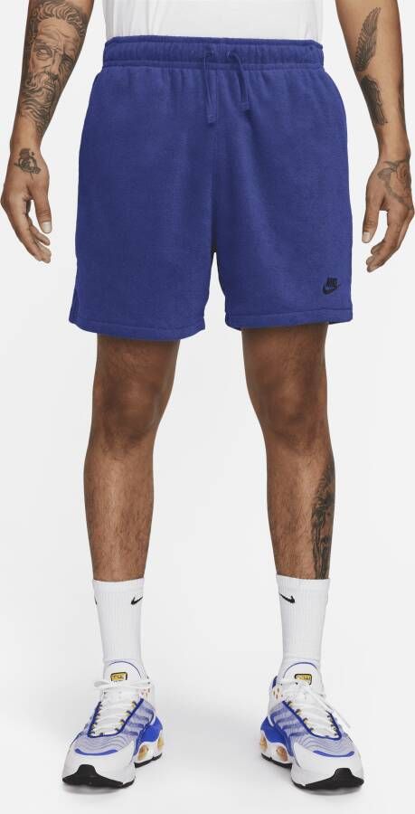 Nike Club Fleece Flowshorts van badstof voor heren Blauw