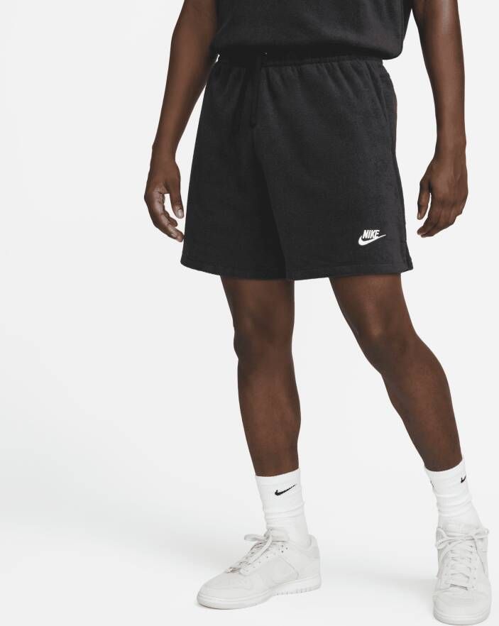 Nike Club Fleece Flowshorts van badstof voor heren Zwart