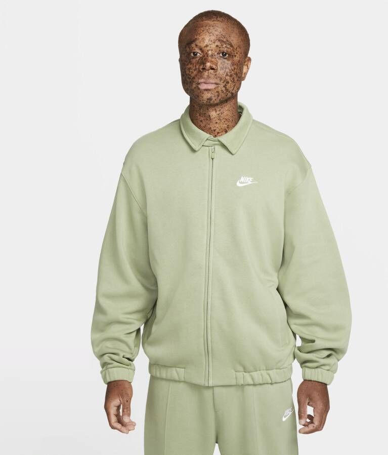 Nike Club Fleece Harrington-jack voor heren Groen