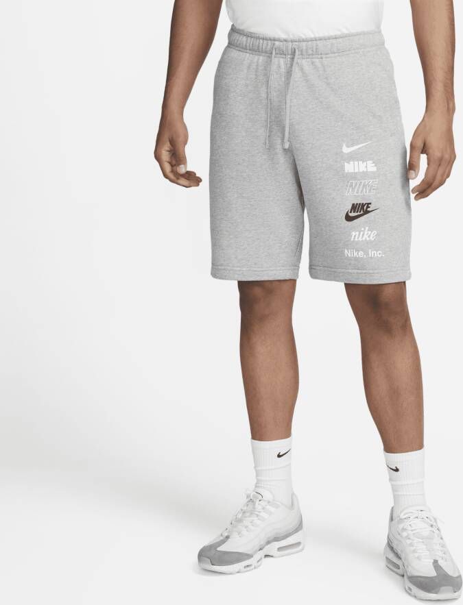 Nike Club Fleece Herenshorts van sweatstof Grijs