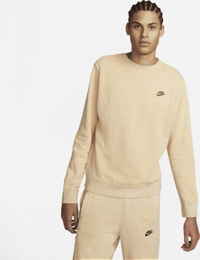 Nike Club Fleece Herentop met ronde hals Geel